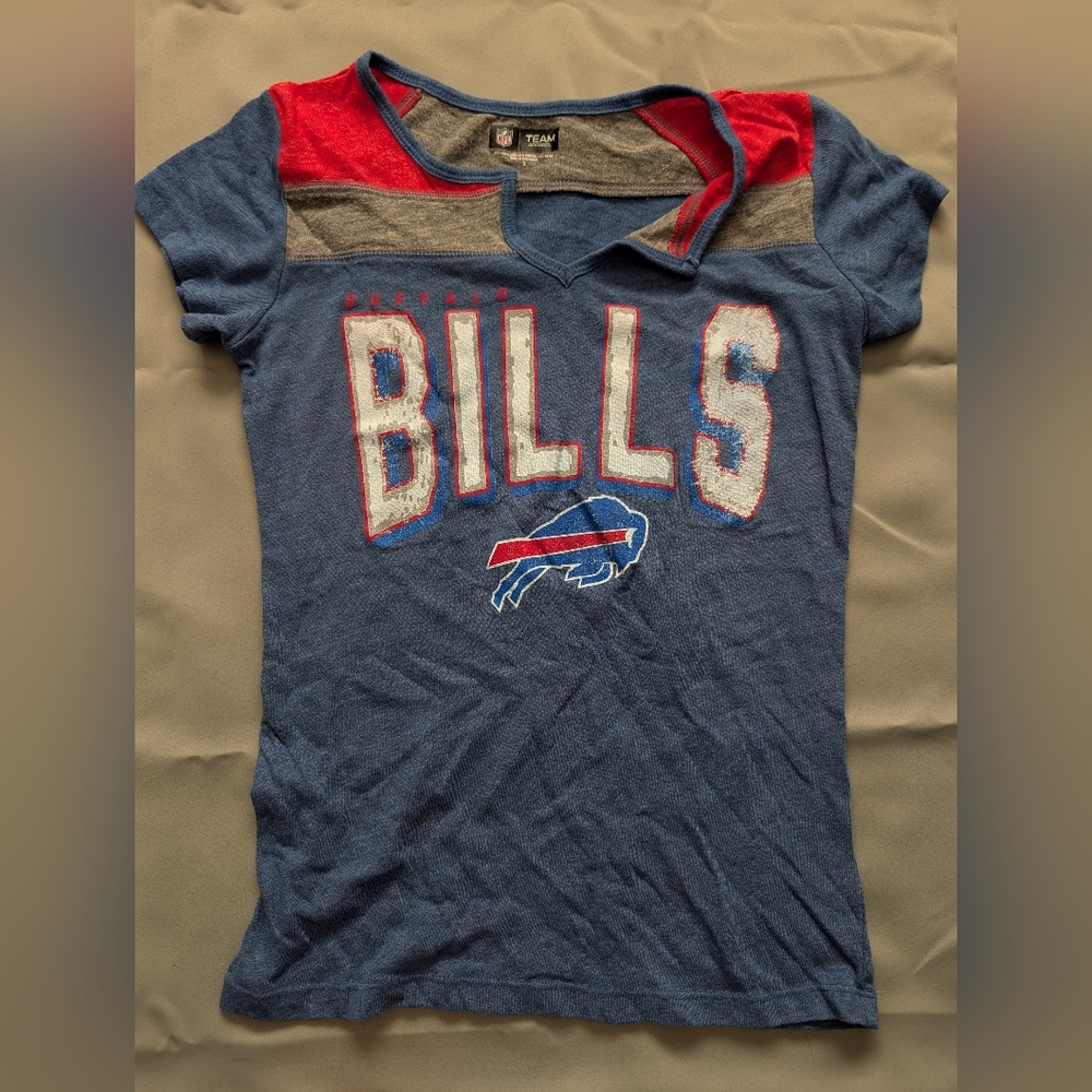 NFL Women's Short Sleeve Tee - Blue and Red